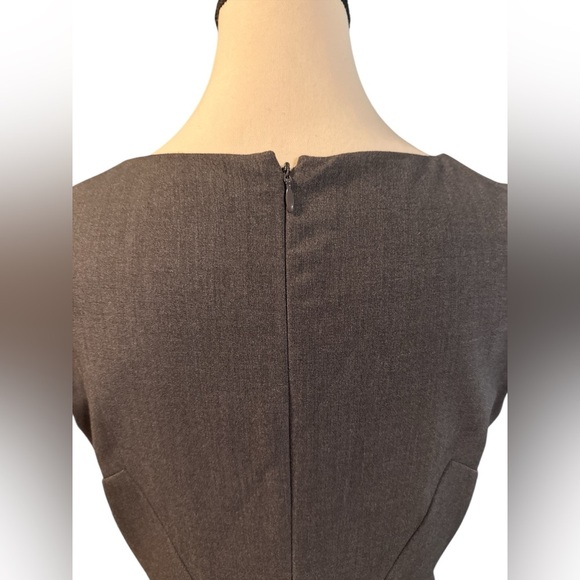Calvin Klein Charcoal Midi Dress with Cap Sleeves - Picture 6 of 7